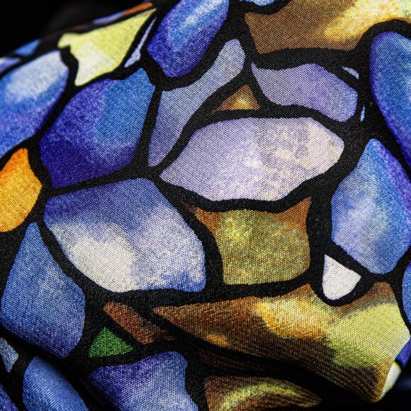 The MET Silk Scarf | Multicolor Long Scarf | 65 In | Silk Hair Scarf Head Scarf - Picture 5 of 7